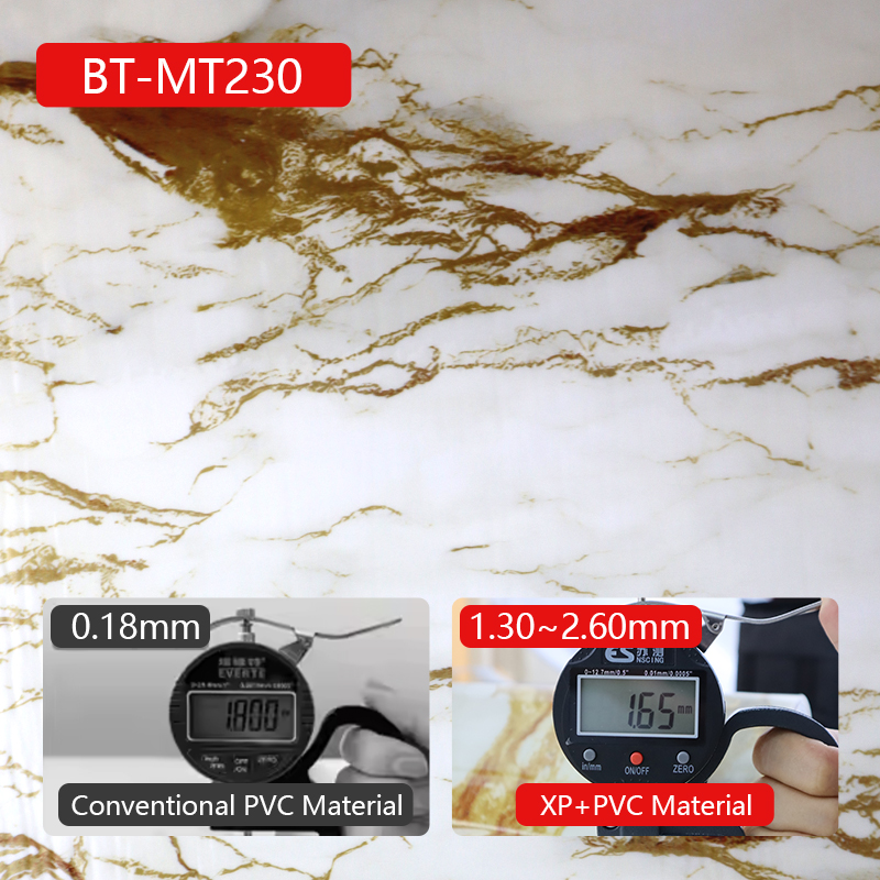 new living room UV marble grain wall sticker Easy Cleaning Beautiful Interior decoration ixpe wall p